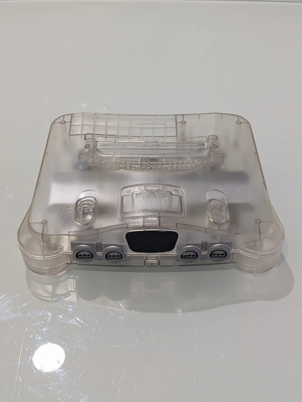 Clear Transparent Nintendo 64 N64 Videogame Console (NUS-001) with Jumper Pak